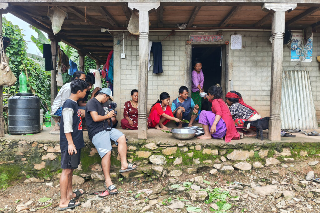 Green Media fellow documenting Chepang Community of nepal